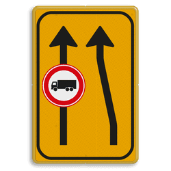 Omleidingsbord WIU T01-2lC07t geel/zwart