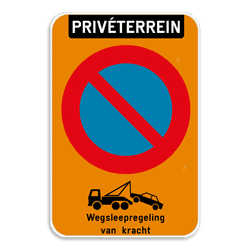 Parkeerverbod privéterrein E1 + wegsleepregeling