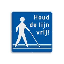 Campagne- informatiebord ' Houd de lijn vrij '