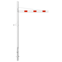 Limiteur de hauteur variable 1,8 - 2,8 mètres - Horizontal et rotatif en une pièce - Montage dans le sol