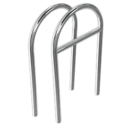 Fahrradb&uuml;gel Edelstahl (&Oslash;48mm) 650x1200x48mm mit Querholm - zum Einbetonieren