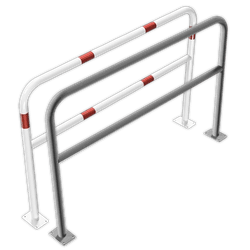 Rohrb&uuml;gel aus Stahlrohr &Oslash; 48, 1500x1000 mm, mit Querholm f&uuml;r D&uuml;belbefestigung
