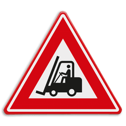 Verkeersbord - waarschuwing heftruck