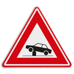 Verkeersbord RVV J39 - Vooraanduiding verkeerspaal