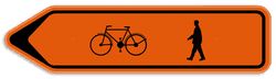 Verkeersbord SB250 F41 - Fiets & Voetganger Links