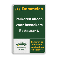 Informatiebord 2-3 McDonald's - Tekstbord + icoon