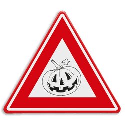 Verkeersbord Halloween