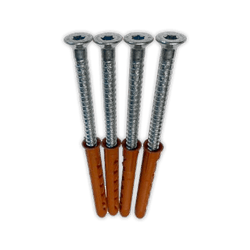 Bevestigingsset schroeven/pluggen t.b.v. vloermontage (set van 4 stuks)