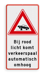Verkeersbord RVV J39 met tekst