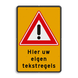 Verkeersbord RVV J37 + 3 regelige tekst