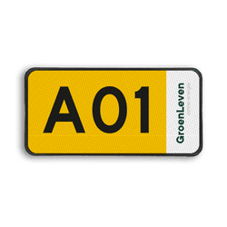 Informatiebord rechthoek 2:1 oevernummer + logo