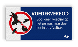 Verbodsbord Voederverbod - NS