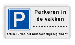 Parkeerbord RVV E04-3txt-ondertekst