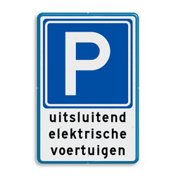 Verkeersbord RVV E04 Parkeerplaats voor elektrische voertuigen