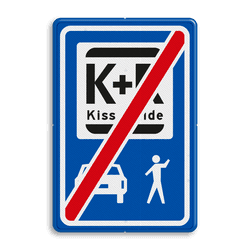 Informatiebord einde KISS & RIDE - pictogrammen