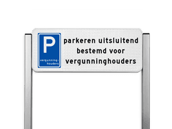 Parkeerplaatsbord unit type TS - Vergunninghouders parkeerplaats