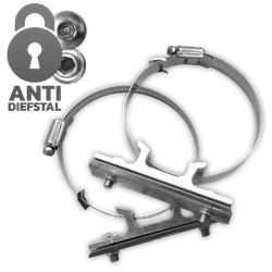 Bordbeugelset variabel - Anti-diefstal - RVS klembanden (set 2 stuks)