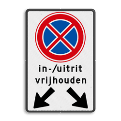 Verkeersbord RVV E2 + pictogram - Verbod stil te staan