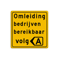 Omleidingsbord - Eigen tekst - Werk in uitvoering
