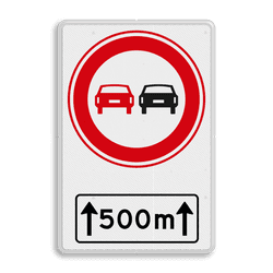 Verkeersbord RVV F01OB411 met ondertekst