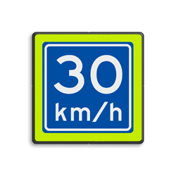 Verkeersbord RVV A04-030f - Adviessnelheid 30 km/h