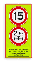 Verkeersbord A01 + C20 + ondertekst