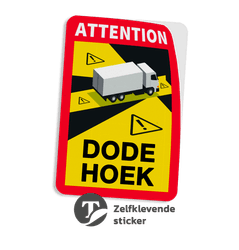 Sticker dode hoek vrachtverkeer officieel - 170x250mm - Reflecterend