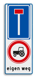 Verkeersbord RVV L08 - C08 + eigen tekst