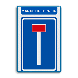 Verkeersbord RVV L08 - Mandelig terrein