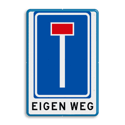 Verkeersbord RVV L08 - met ondertekst