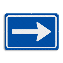 Verkeersbord RVV C04 - Eenrichtingsweg (volgen)