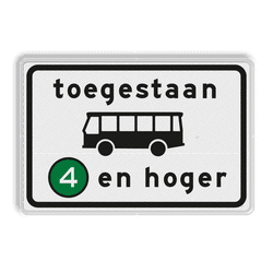 Verkeersbord RVV C22a6 - Onderbord - Milieuzone autobus