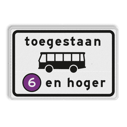 Verkeersbord RVV C22a7 - Onderbord - Milieuzone autobus