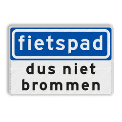 Verkeersbord RVV G13 - dus niet brommen