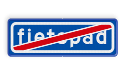Verkeersbord RVV G14, Einde onverplicht fietspad