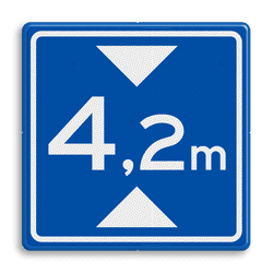 Verkeersbord RVV L01 - Maximale doorrijhoogte