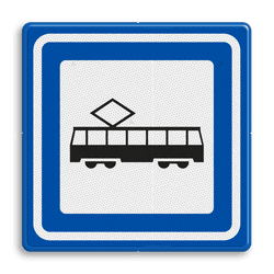 Verkeersbord RVV L03c - Tramhalte