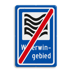 Verkeersbord RVV L304e - Waterwingebied - einde