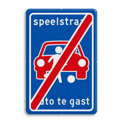 Verkeersbord L53e - Einde Speelstraat