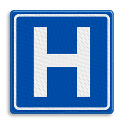 Verkeersbord RVV BW101 Hospitaal