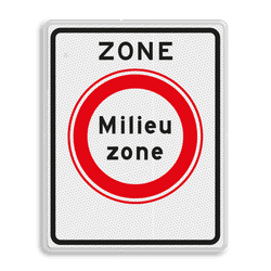 Verkeersbord RVV C22azb - zone - Gesloten voor vervuilende vrachtauto's