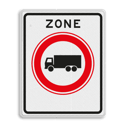 Verkeersbord RVV C07zb - zone - Gesloten voor vrachtauto's