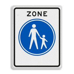 Verkeersbord RVV G07zb - Start voetgangerszone