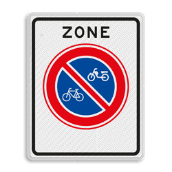 Verkeersbord RVV E03zb - parkeerverbod voor (brom-)fietsers