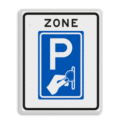 Verkeersbord RVV BW111zb - Zone Betaald parkeren