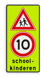 Verkeersbord RVV J21-A1-10 schoolkinderen