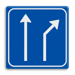 Verkeersbord RVV L06-2 - Pijlbord Splitsing