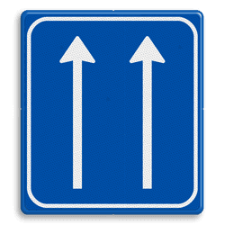 Verkeersbord RVV L07-2 Pijlbord Rijstroken