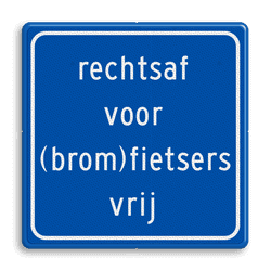 Verkeersbord RVV VR05 - rechtsaf vrij
