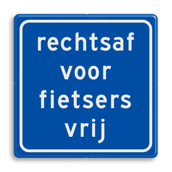 Verkeersbord RVV VR06 - rechtsaf vrij